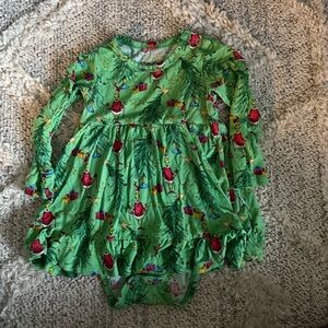 Posh Peanut Grinch Bodysuit Twirl Dress